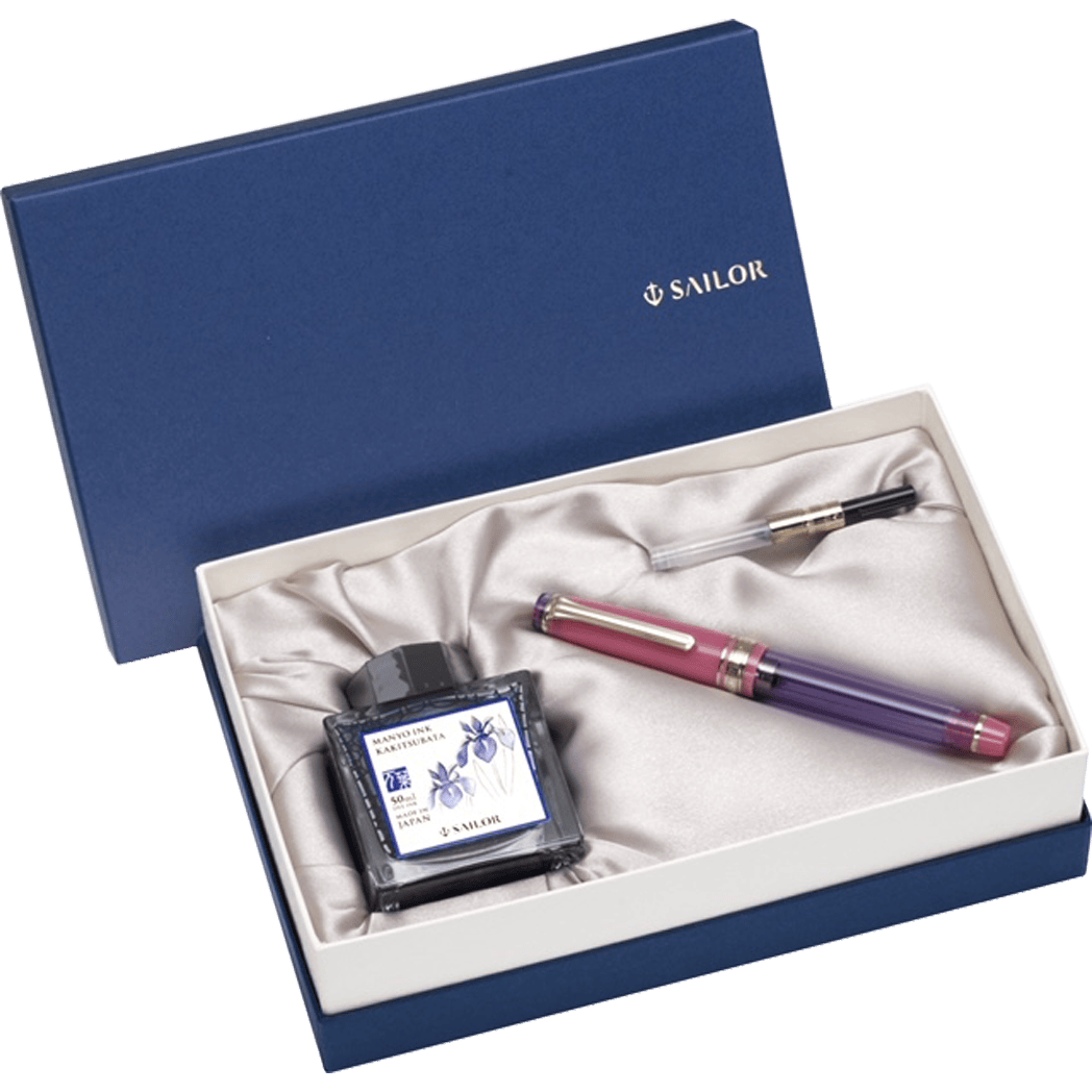 Diplomat Gift Set with Pen Case, Bottled Ink & Elox Ring Fountain Pens